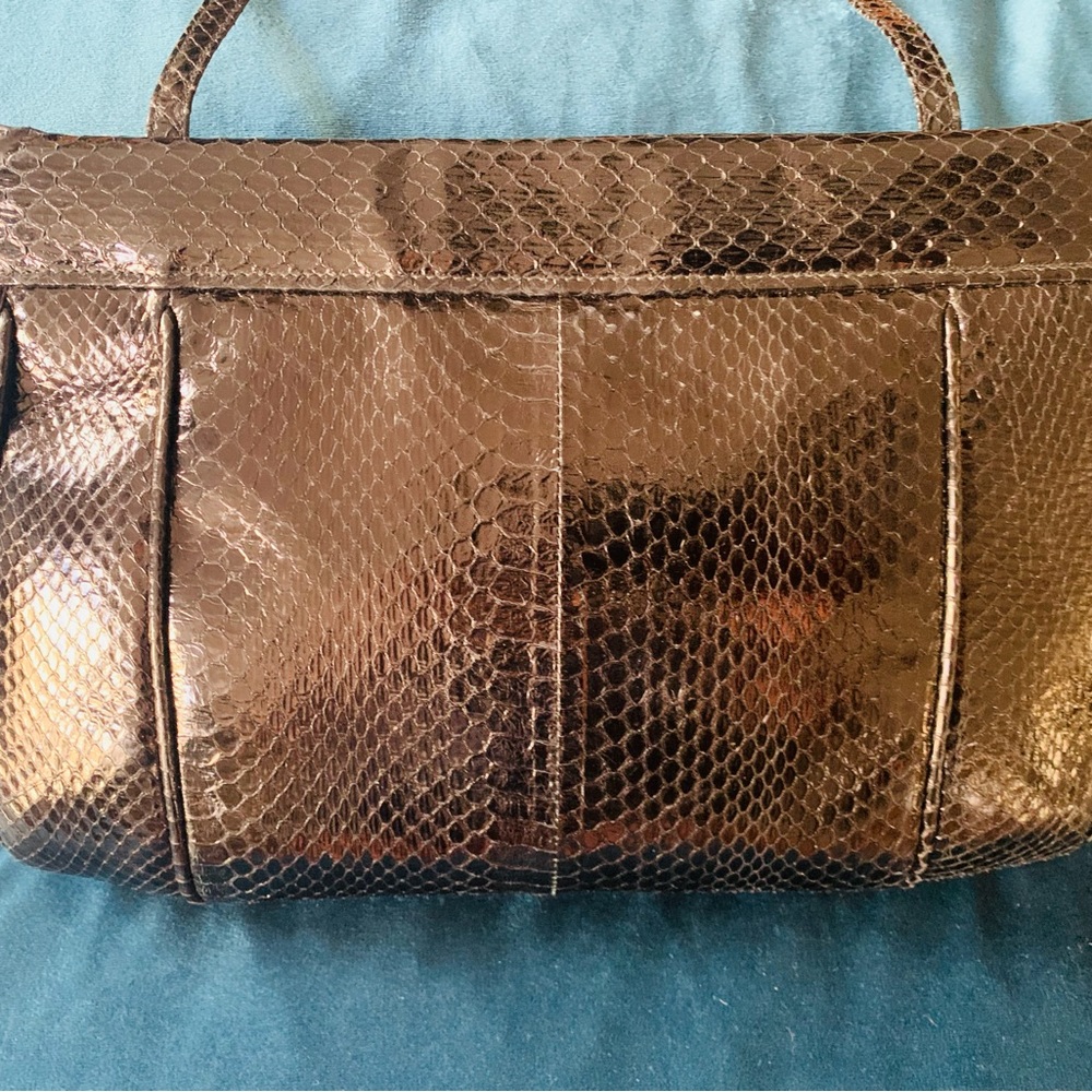 Black Python Purse, Real Python And In Mint Condi… - image 2